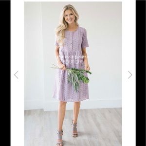 Mauve Eyelet Dress